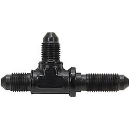 Allstar Performance Bulkhead on the Run -3 AN Male to 3 AN Male; Black ALL50096